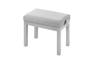 Klavierbank X30 weiß glänzend- Skai weiß